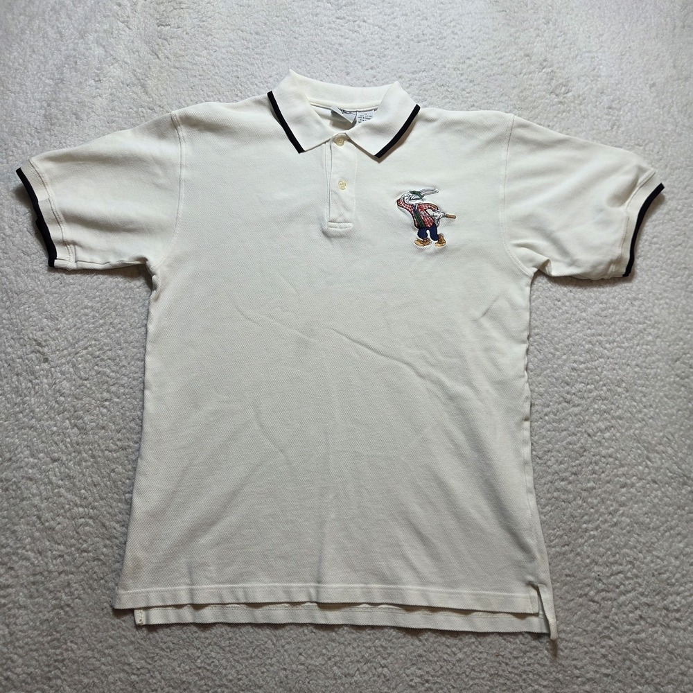 Vintage‎ 1993 Acme Clothing Bugs Bunny Looney Tunes Golf Polo White Size Medium